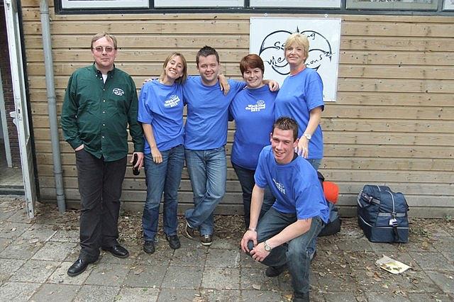 Team blauw.