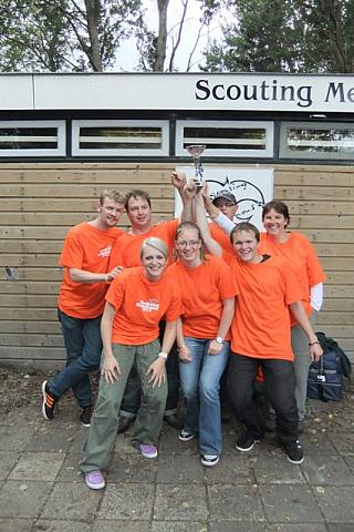 En de winnaars: team oranje.