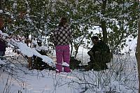 In de sneeuw werkte de camouflage toch iets minder.